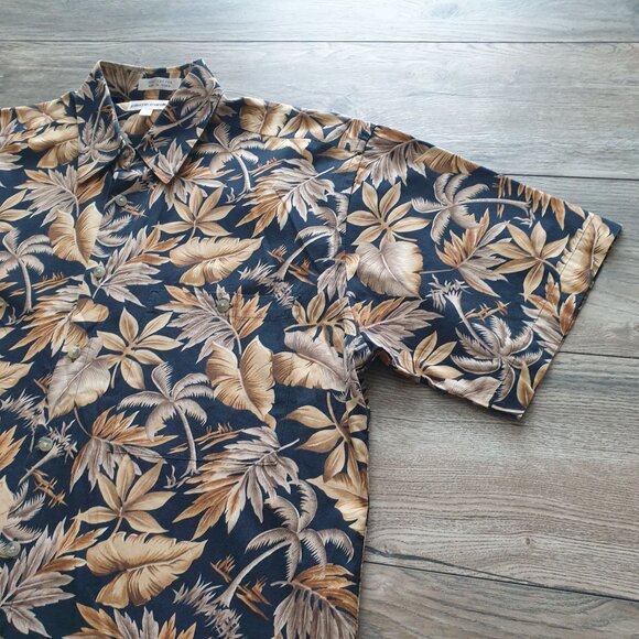 Pierre Cardin Men's Hawaiian Shirt Short Sleeve 100% Cotton Size M - Picture 3 of 4